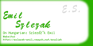 emil szlezak business card